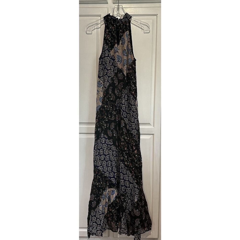 Maeve Anthropologie Dress Women’s Medium Halter Paisley Patchwork Katrina Maxi - Picture 4 of 9